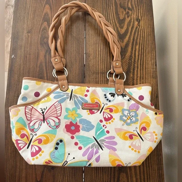Rosetta floral/butterfly handbag - Picture 1 of 10